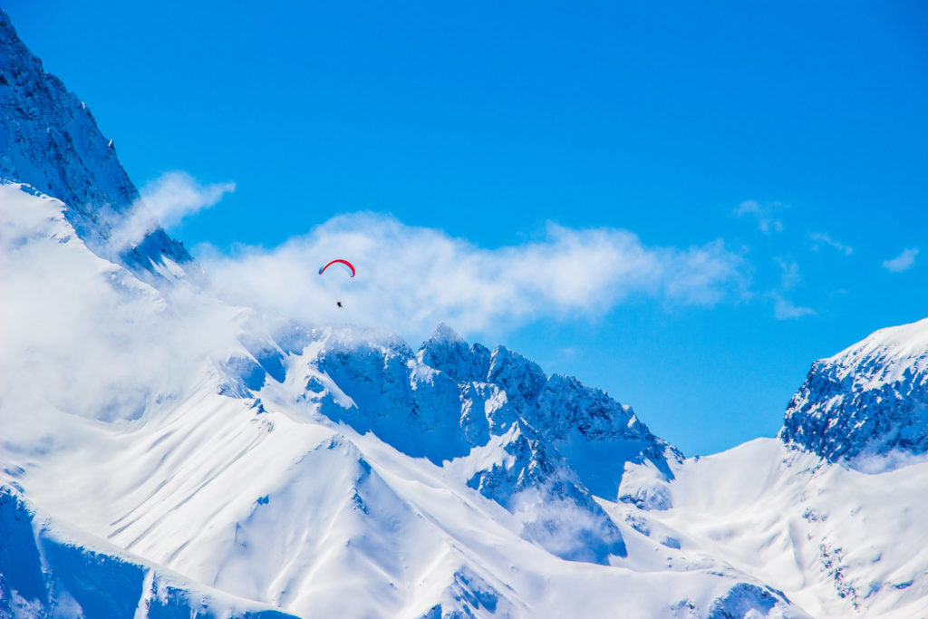 Confident sky diver